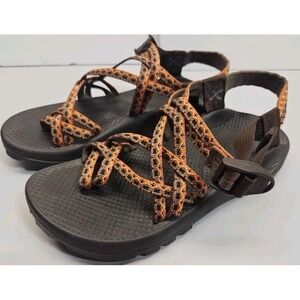 Chaco Sandals Womens Size 8 Brown Orange Woven Strappy Outdoor Nature Hike Brown